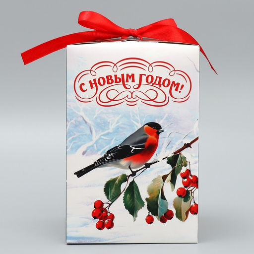 Цена за 3 шт. Коробка подарочная новогодняя складная «С Новым годом!», 12×18×12 см