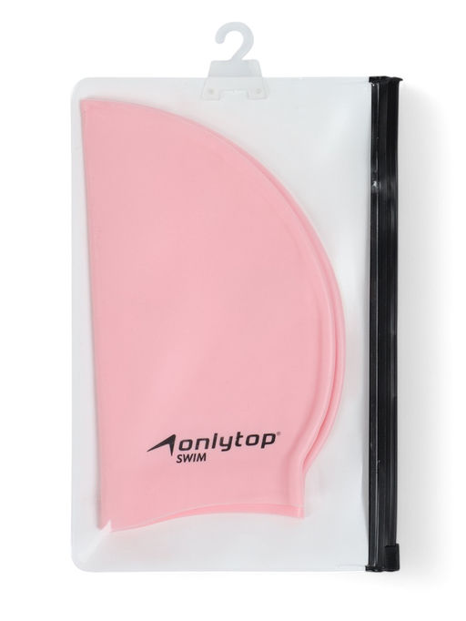 Шапочка для плавания взрослая, силиконовая, 46 гр, розовая