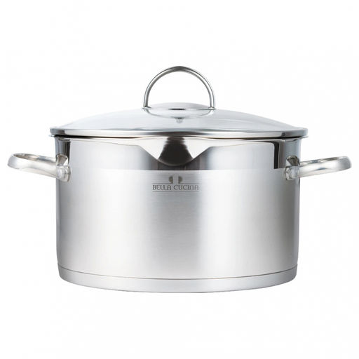 Кастрюля "Marino" 6,1 л 24*13,5см , нерж., со стеклянной крышкой , арт. BC-2162