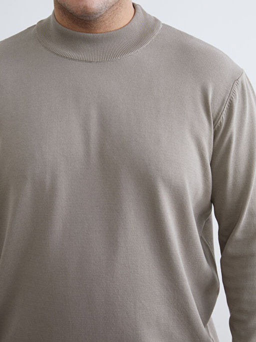 Yar?m Bal?k?? Yaka Erkek Triko Kazak