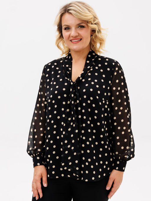 Блуза BRELA 2373.2 черный- беж горох