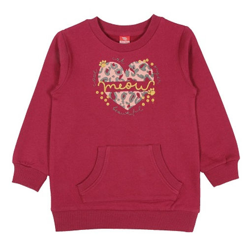 CRB wear/CWK 62467 платье модель туника для девочки, бордовый/Ex.Cherubino  фото 2