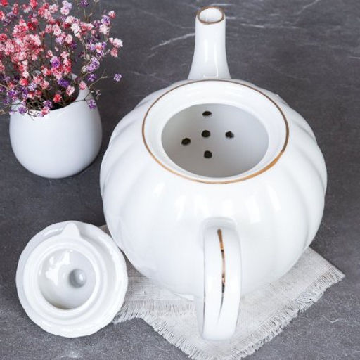 Чайник заварочный 800 мл костяной фарфор / FY23005 /уп 24/ - Галеонтрейд фото 3