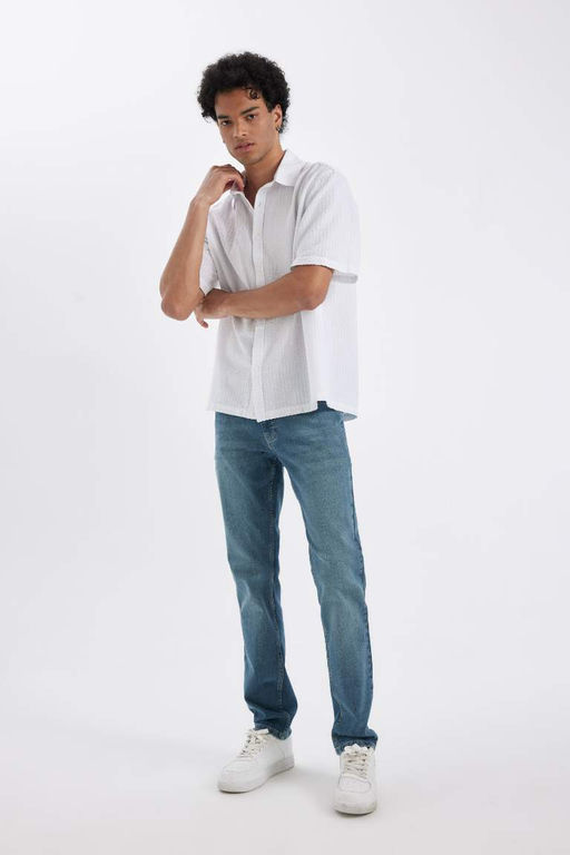 Pedro Slim Fit Джинсовые брюки узкого кроя с нормальной талией и узкими штанинами - Defacto фото 2