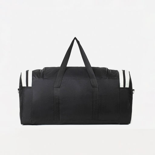 Сумка дорожная, 3 отдела на молниях, наружный карман, длинный ремень, цвет чёрный - Simaland фото 3