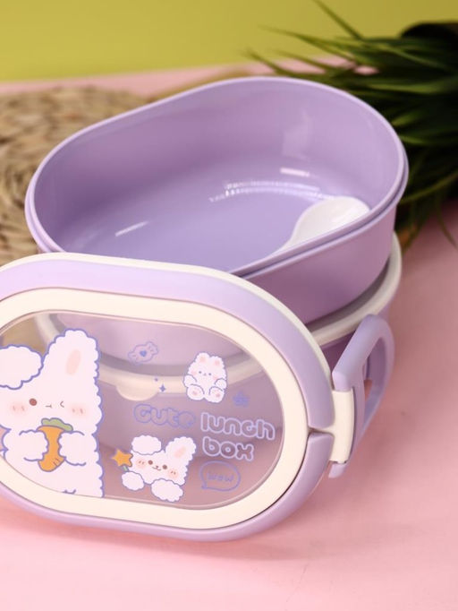 Ланчбокс "Cute bunny", purple, 2000 ml