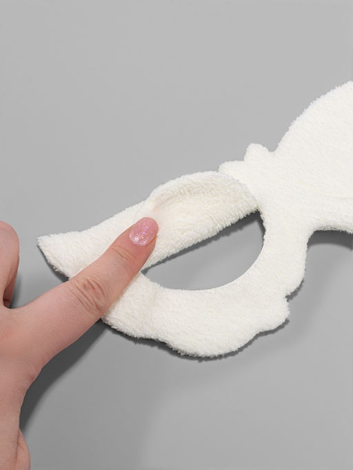 Цена за 3 шт. Маска для области вокруг глаз, с резинкой, 19.5?9.5 см, белая