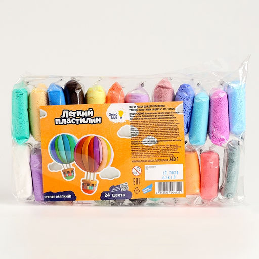 Воздушный пластилин, 24 цвета по 10 г