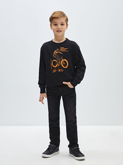 Beli Ayarlanabilir Lastikli Erkek ?ocuk Jean Pantolon - Waikiki фото 2