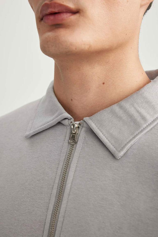 Кардиган оверсайз с воротником-поло и мягкой пушистой изнанкой - Defacto фото 5