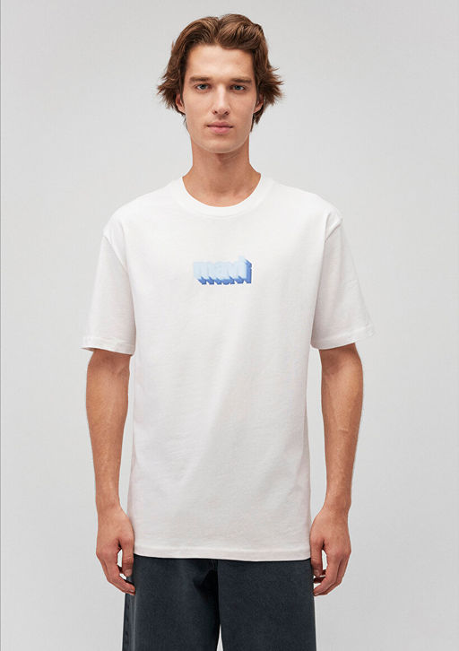 Mavi Logo Bask?l? Beyaz Tisort  фото 3