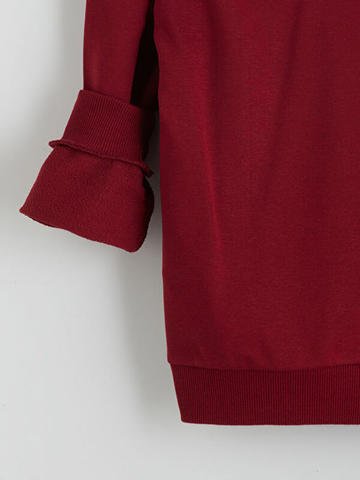 Kap??onlu Barcelona Bask?l? Erkek ?ocuk Sweatshirt