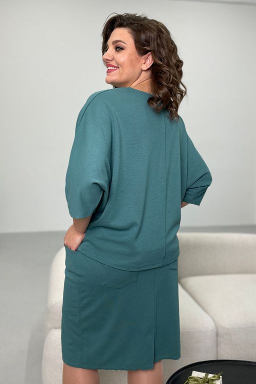 Джемпер Rumoda 2094 бирюза  фото 3