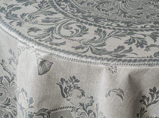 Скатерть 07с24- ЯК 170*280 "Овальная" цв. серый