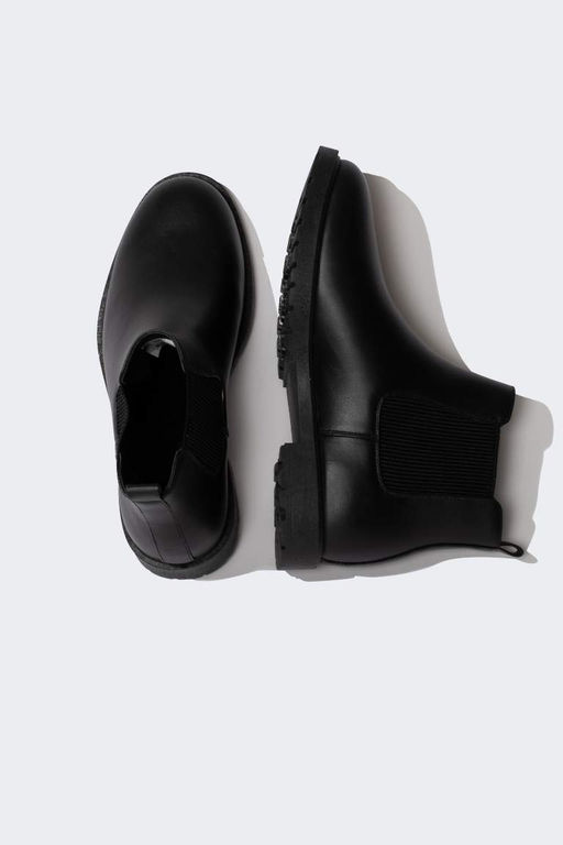 Мужские ботинки из искусственной кожи без шнуровки на плоской подошве - Defacto фото 6