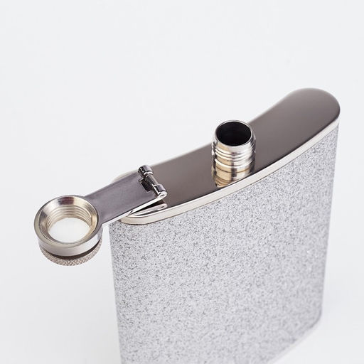 Подарочный набор 4 в 1, фляжка 240 мл, 2 стопки, воронка, нержавеющая сталь, серебристый