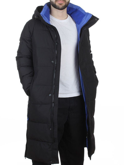 6896 BLACK Куртка мужская зимняя удлиненная (200 гр. холлофайбер)