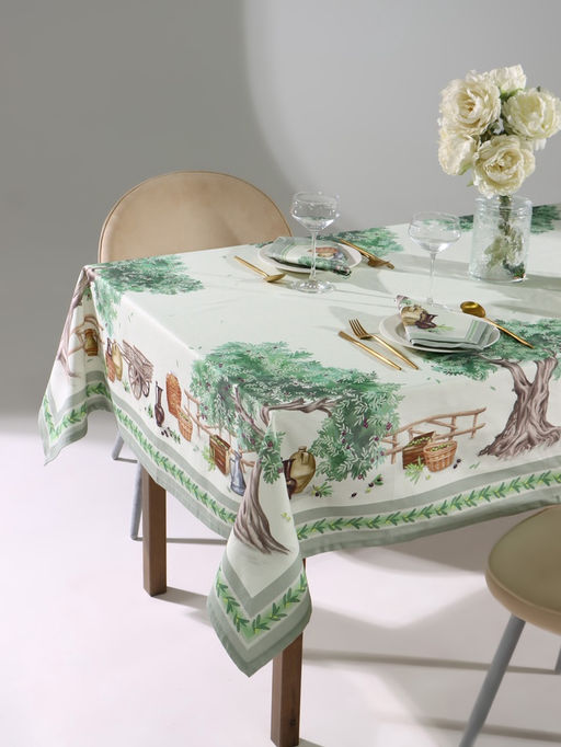 Набор кухонный «Этель» Olivia, скатерть 110×145±3 см, салфетки 40×40 см-4 шт., 100% хлопок