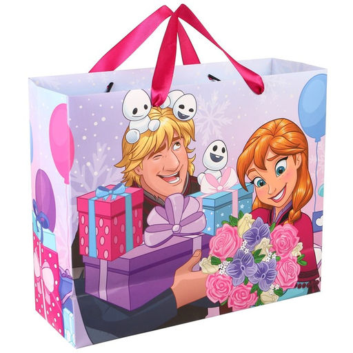 Пакет подарочный, 31×26×11 см, упаковка, Холодное сердце