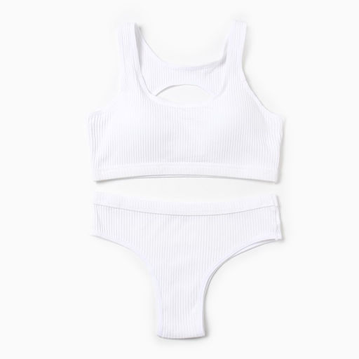 Комплект нижнего белья женский (топ, трусы) Collorista, белый, размер 42-44