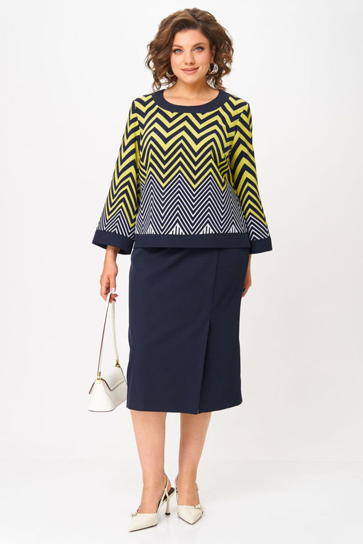 Костюм Aira Style 24126 лимонно-синий