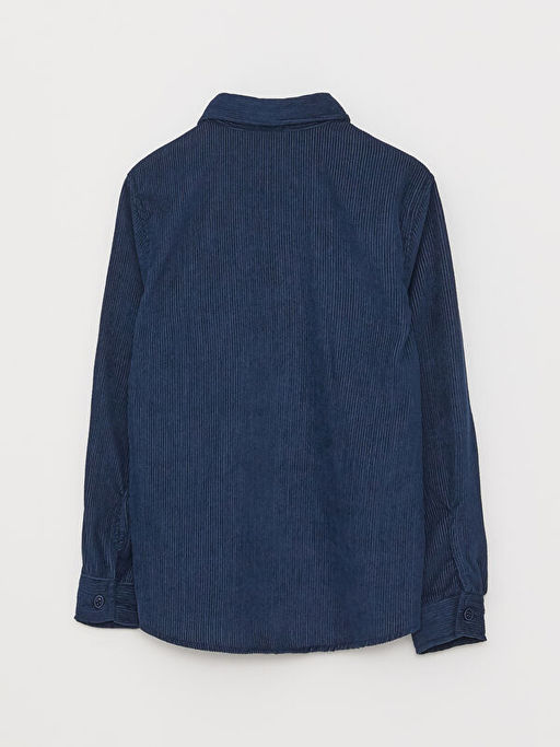 Basic Uzun Kollu Kadife Erkek ?ocuk G?mlek