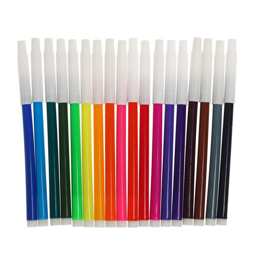 Фломастеры 18 цветов, невентилируемый колпачок