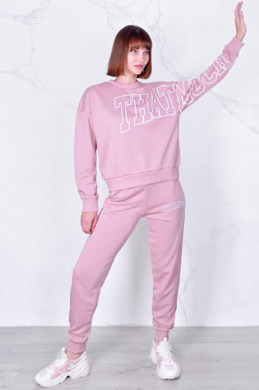 Арт. 2506 Костюм с брюками женский 44-52 (5 шт) Цвет:пудра - Калинка фото 36