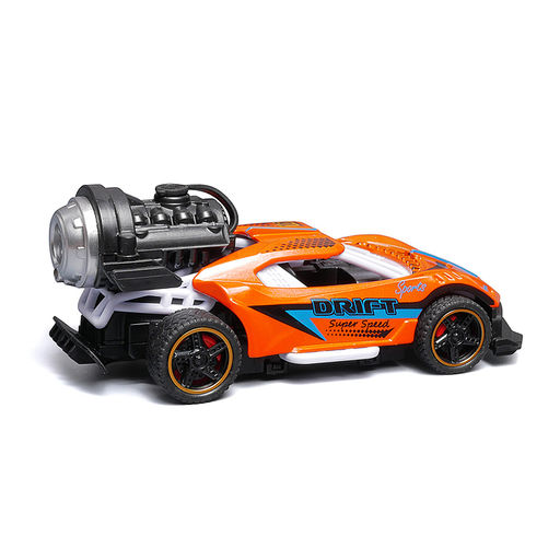 Гоночная машинка свет, звук с имитацией дыма, 1:32, Fast Racers, оранжевая