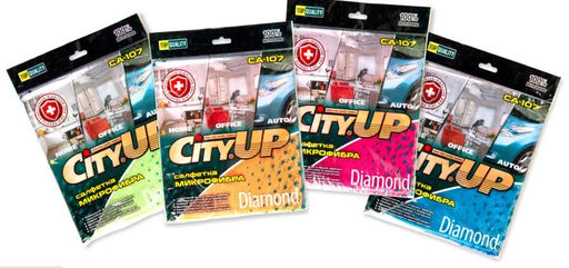 Салфетка микрофибра ДЛЯ СТЕКЛА Diamond 35*40 (300 мг) арт. СА-107