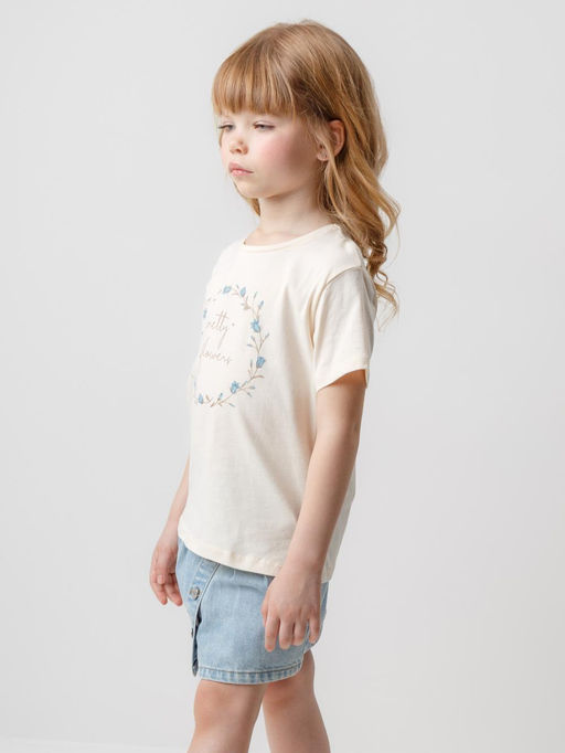 КР 301995/айвори фуфайка (футболка) для дев - Crockid фото 4