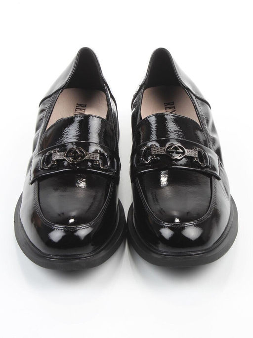 03-DEB104-3 BLACK Лоферы женские (натуральная кожа)