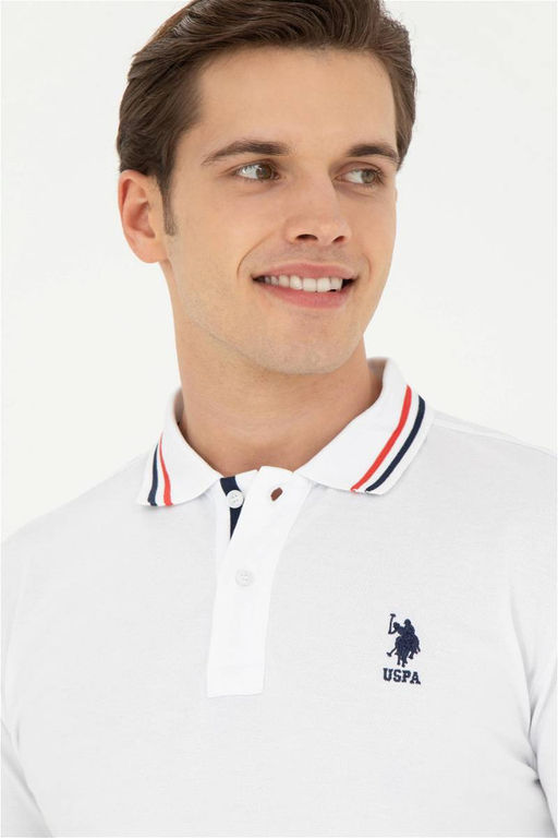 Мужская белая базовая футболка - U.s. polo assn фото 2