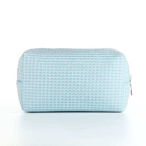 Косметичка на молнии женская, с подкладом, маленькая, голубая - Simaland фото 2