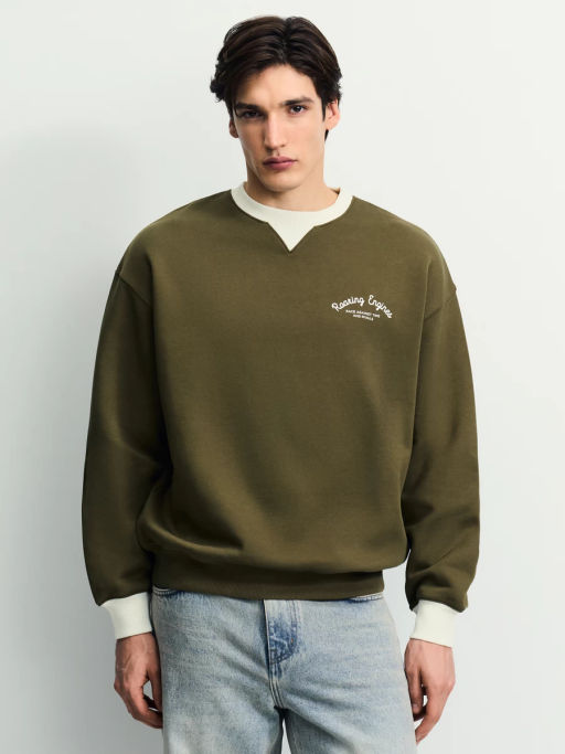 Толстовка с контрастным воротником / Zarina  фото 3