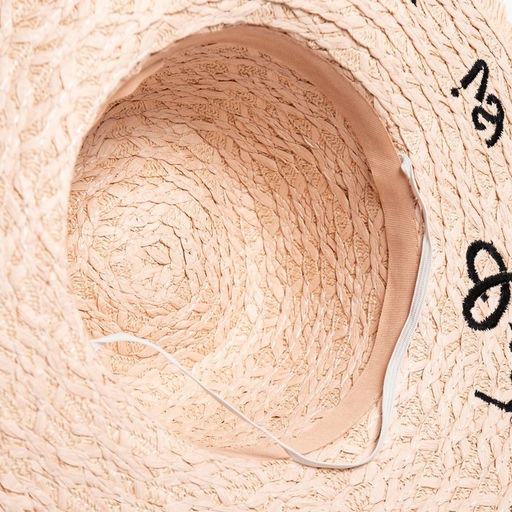 Шляпа женская MINAKU Life is good с надписью, размер 54-56, светло-розовая