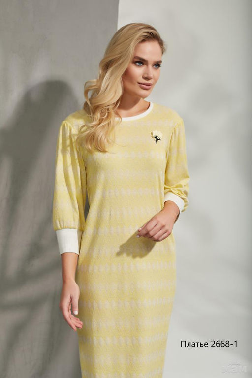 Платье 2668/1 желтое - Niv niv fashion фото 4