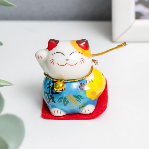 Сувенир керамика Манэки-нэко с аксессуарами 4,5х3,8х4,6 см набор 5 шт - Simaland фото 2