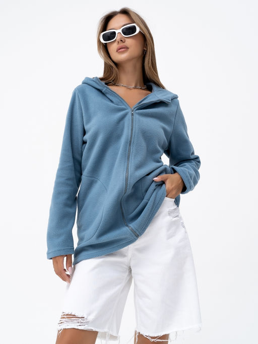 Толстовка флис.арт.673/1-21,серо-голубая - Binita фото 2