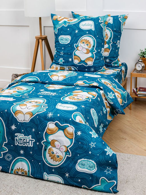 Наволочка 70*70 см, бязь Комфорт, детская расцветка (Кот Акула) - Ивановотекстиль фото 9