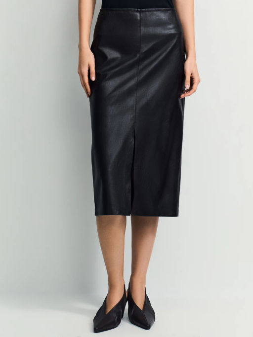 Юбка миди из искусственной кожи / Zarina  фото 3