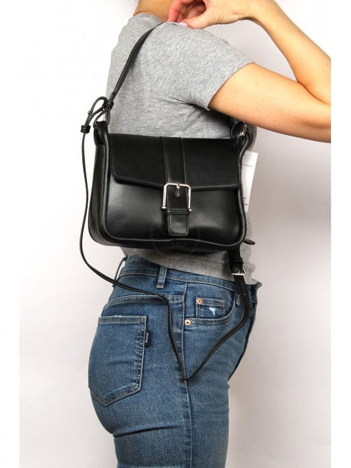 Сумка женская искусственная кожа Ch&K-5716, 1отд, плечевой ремень, черный SALE 262897 - Adelia фото 10