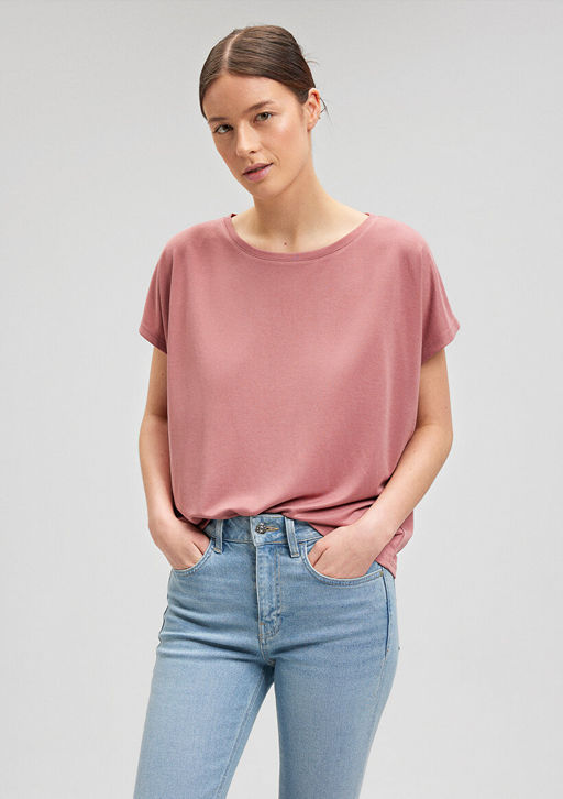 Lux Touch Pembe Basic Tisort - Mavi фото 2