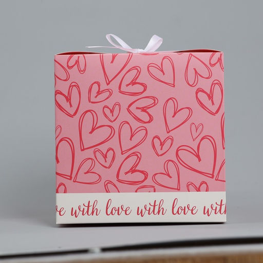 Складная коробка Сердечки, 18 х 18 х 18 см - Дарите счастье фото 3