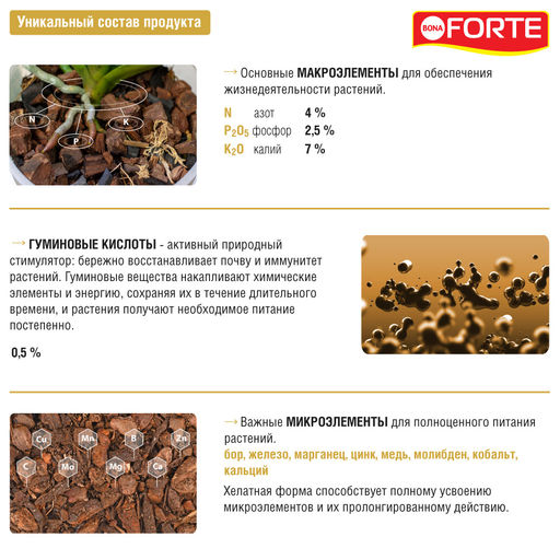 Компл. орг.-мин. удобр. "Bona Forte Здоровье" Для орхидей фл.285мл