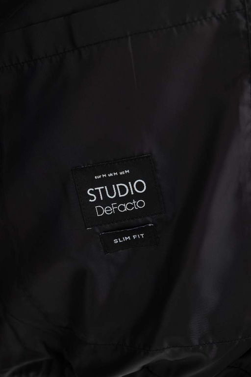 Пальто приталенного кроя с воротником-стойкой на подкладке - Defacto фото 6