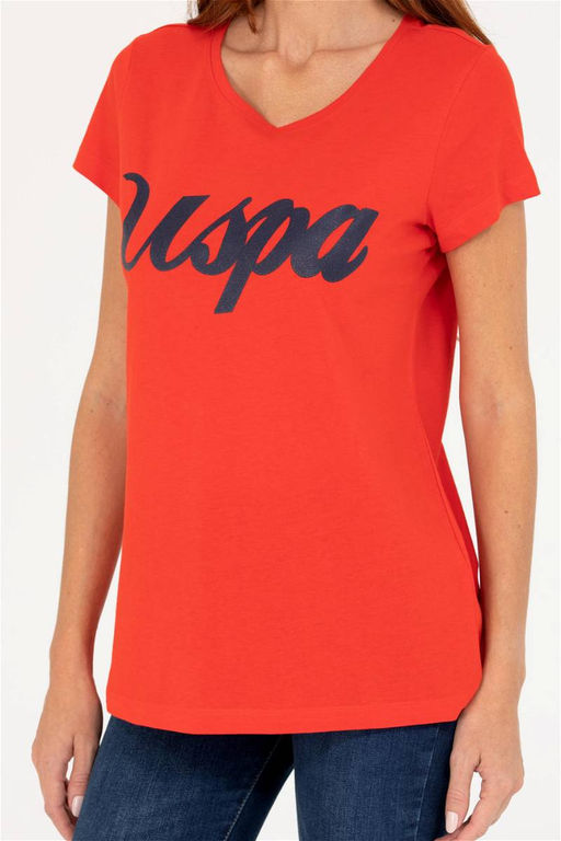 Женская красная футболка Неожиданная скидка в корзине - U.s. polo assn фото 6