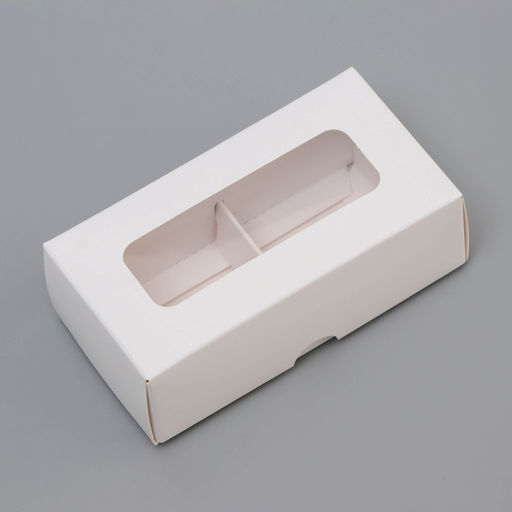 Цена за 3 шт. Коробка для 2 конфеты, белая, 10.5×5.5×3.5 см