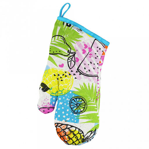 Кухонный комплект "ФрешФут б/з": прихватка-варежка 15х30см + прихватка 20х25см форма "Капелька", рогожка 171г/м2, хлопок 100%, наполнитель - ватин 280г/м2, на пластмассовом подвесе, "Домашняя мода" (Россия)