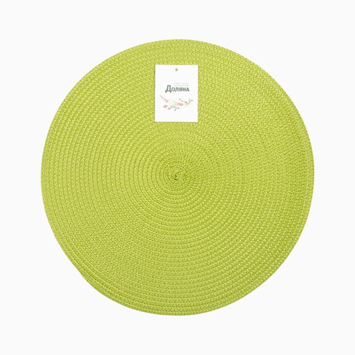 Салфетка сервировочная Доляна Классика, цв.зеленый, d 38 см  фото 3